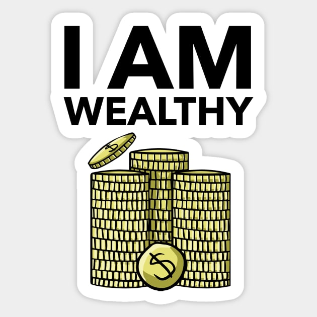 I Am Wealthy Sticker by Jitesh Kundra